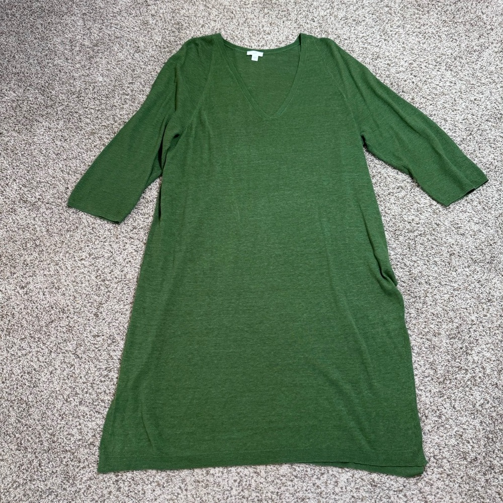 J. Jill olive green Linen Blend Dress- XL